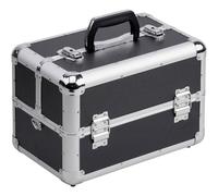 Meister Maleta multiusos 355 x 240 x 225 mm - Mucho espacio - Compartimentos divisibles para piezas pequeñas - Se puede cerrar - Incluye 2 llaves y correa de transporte/maletín de cosméticos /