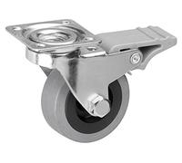 Meister Rueda Giratoria Con Tope Decoración, 60 X 60 Mm Placa Con Ruedas De Goma Decoración Unidad Suave Superficie, Rodamiento De Deslizamiento, Transporte Rollo | Muebles Rollo