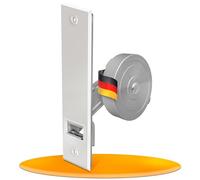 MEISTERBAU - Enrollador de persiana para persiana empotrada [fabricado en Alemania] - Enrollador de persiana enrollable con cubierta - enrollador para correa de persiana enrollable de 23 mm [sin