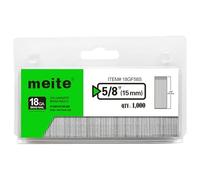 meite Clavos brad calibre 18 de 15 mm galvanizados, paquete de 1000 unidades, para clavadora neumática y eléctrica