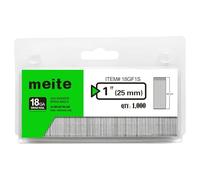 meite Clavos brad calibre 18 de 25 mm galvanizados, paquete de 1000 unidades, para clavadora neumática y eléctrica
