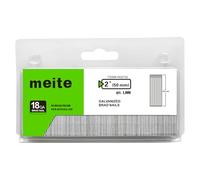 meite Clavos brad calibre 18 de 50 mm galvanizados, paquete de 1000 unidades, para clavadora neumática y eléctrica