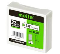 meite Clavos Pin 23GA Sin Cabeza 15 mm, 10.000 Unidades, Clavos Galvanizados Calibre 23 de 0,6 mm, Clavos para Pistola de Pines, Carpintería, Molduras y Marcos