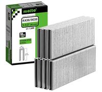 meite Grapas de corona estrecha calibre 18 tipo 90/38 mm para grapadora, grapas de acero inoxidable para tapicería, muebles, cajas de madera, manualidades y bricolaje, 1600 unidades