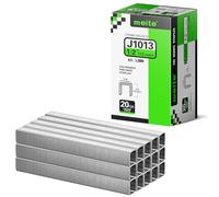 meite Grapas J10 20GA de 13 mm, Corona 11,2 mm, Grapas Galvanizadas para Grapadora Neumática 1013J/1013JL, Tapicería, Alfombras, Madera y Manualidades, 5.000 Uds