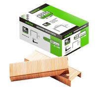 meite Grapas para Cierre de Cajas de Cartón, Calibre 16, Corona Ancha de 34,7 mm, Pata de 15 mm, Recubiertas de Cobre, para Grapadora Neumática o Manual, Embalaje de Cartón, 2.000