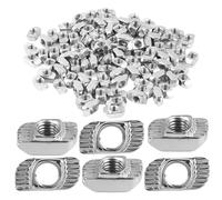 MejaRizon 120 tuercas de cabeza de martillo, ranura de 6 mm, ranura 6, rosca M3, rosca 2020, perfil de acero al carbono, ranura en T, tuerca de martillo, para perfil de aluminio (EU20-M3 × 10 × 6)