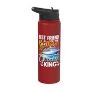 Mejor Amigo Del Cumpleaños Cruise King Vacation Celebration Stainless Steel Insulated Water Bottle