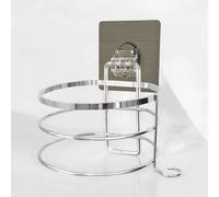 MEJORADA TS-4313 Porta Secador de Pared - Soporte de Acero Inoxidable para Secador de Pelo, Autoadhesivo Reutilizable, instalación rapita sin taladro,Diseño Compacto y Moderno,110x100x90mm