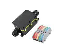 Mekalero Conector eléctrico impermeable IP68 para iluminación exterior, cableado de panel solar, 2/3/4/5 núcleos, terminales de conexión rápida, enlace de cable