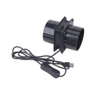 Mekalero Ventilador de ventilación con conducto, doble conducto | Ventilador de motor sin escobillas de alimentación USB con control en línea para escape de utilidad, uso de circulación de