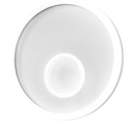 Melania, plafón LED de 50 W, 4000 K, lámpara de techo redonda de aluminio blanco, difusor de metacrilato satinado, grado de protección IP20, 2260 lúmenes – Gealuce