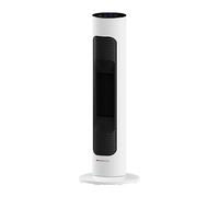 Melchioni Family | Calefactor de Columna con Control Remoto y Pantalla Digital, Función de Oscilación, Estufa Eléctrica con Ventilación y Calefacción, Modelo Volcano, Color Blanco