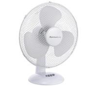 Melchioni Family - Ventilador de mesa con 3 velocidades, ventilador de 3 aspas, diámetro de 40 cm, función de oscilación, color blanco