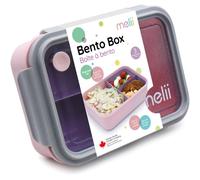 Melii Bento Box fiambrera Pink, Purple, Gray 1250 ml