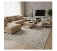Melis Home Alfombras modernas y de diseño Beige 160x230 cm Alfombra oriental vintage para sala de estar, clásico y elegante, suave y duradera, 7 mm