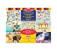 Melissa & Doug - Bloc de Pegatinas Infantiles Aventuras - Libro Pegatinas Reutilizables: 245 Autoadhesivos y 5 Escenas - 6074554 - Manualidades Niños - Stickers Infantiles