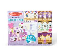 MELISSA & DOUG - Bloc de Pegatinas Infantiles de Ropa - Libro Pegatinas Reutilizables: 165 Autoadhesivos y 5 Escenas - 6074873 - Manualidades Niñas - Regalo Niña 3 años + - Stickers Infantiles