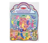 Melissa & Doug – Set de pegatinas esponjosas Sirena, libro reutilizable, 65 pegatinas, FSC
