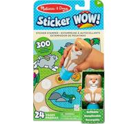 Melissa & Doug, Sticker Wow, Bloc de Actividades de 24 páginas y estampador de Pegatinas, 300 Pegatinas, Juguete antiestrés de Manualidades con Personaje Coleccionable, Conejito