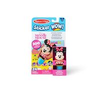 Melissa & Doug Sticker Wow! - Bloc de actividades de 24 páginas y sello de calcomanías, 300 calcomanías, juguete para la ansiedad de arte y manualidades, personaje coleccionable de Minnie Mouse de