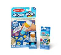 MELISSA & DOUG - STICKER WOW! Estampador de Pegatinas Infantiles Astronauta: Bloc Actividades, 300 Stickers Infantiles y Mini bloc + 200 Pegatinas - 6075505 - Manualidades Niños