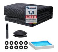 Melko Lámina solar para piscina de 1000 x 500 cm, cubierta térmica para una conservación eficiente del calor, cubierta solar con ojales, cubierta solar, PVC, color negro, lona térmica para piscinas