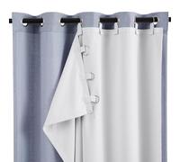 Melodieux Forro de Cortina Opaca con Aislamiento térmico para Cortinas de 72 Pulgadas de Largo, Bloqueo de Calor y frío, Forro de oscurecimiento para Cortinas, Color Blanco Roto, 50 x 68 Pulgadas, 2