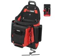 MELOTOUGH Pequeña bolsa de herramientas para electricista con tornillo de clavo, bolsa de cinturón con clip para cinturón, bolsa de herramientas de comerciante con lazo para martillo y funda para