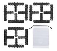 MEMOFYND 12 Accesorios De Manguera De 3 Vías con 1 Bolsa De Cordón Transparente, Conectores De Manguera, Conectores En T, Accesorios De Sistema De Riego para Tierras De Cultivo, Jardín (Negro)