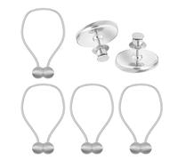 MEMOFYND 4 Corbatas Magnéticas Para Cortinas, Cuerdas De Fijación Y Clips De Cortina En Gris