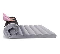 MeMoreCool Colchón de suelo enrollable, colchón portátil de 10 cm de grosor, colchón plegable de espuma de alta densidad, colchón plegable para cama de invitados, colchón para dormir, para viajes,