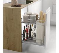 Menage Confort Botellero panero para mueble bajo de cocina de ancho exterior 300mm