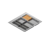 Menage Confort Cubertero para Cajón Acabado en Gris para Cajones de Ancho Exterior 600mm, Material Polipropileno