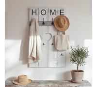 Mendler HWC-C89AM Home - Perchero de pared (8 ganchos, 91 x 60 cm), color | Panel de perchero vintage