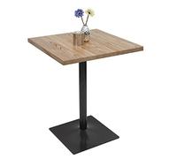 Mendler HWC-H10 - Mesa de bistró (madera, 76 x 60 x 60 cm), color marrón claro