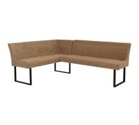 Mendler HWC-O82 - Banco esquinero (chenilla, metal Öko-Tex, 159 x 210 cm), color marrón claro