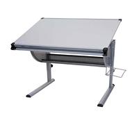 Mendler Oxford - Escritorio infantil para estudiantes, altura regulable, inclinable, gris