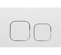 Mendorio Placa de Accionamiento WC, Compatible con Geberit, Sigma, UP300 y UP320, Función de Doble Descarga, Incluye Kit de Palanca de Descarga y Marco de Instalación. (Blanco&Cromado)