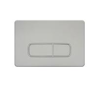 Mendorio Placa de Accionamiento WC, Compatible con Geberit, Sigma, UP300 y UP320, Tamaño de la Placa de Doble Descarga 243×164mm, Incluye Kit de Palanca de Descarga y Marco de Instalación.（Plata）