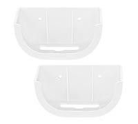 MENDUNER Soporte de Pared sin Tornillos para Enrutador y Extensor WiFi 6, sin Herramientas, Soporte de Pared Adhesivo sin Perforación, Paquete de 2 Organizadores de Cables ABS Blancos