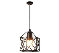 Mengjay Lámpara de techo de estilo retro, estilo industrial, Iluminación colgante, lámparas de araña,Hierro jaula candelabro, E27, loft 220V, bar, comedor, estudio, cocina, dormitorio (C)