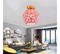 Mengjay Lámpara de Techo Moderna,Lámpara Colgante,Lámpara de Techo Pétalo,Forjado+PVC,Cabeza de Lámpara E27,Perfecta para Dormitorio Salón Pasillo (Rosa)