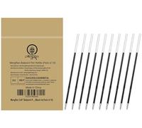 MengRan Recambios de bolígrafo de tinta de 3.85 pulgadas para bolígrafos de clic, color negro, 10 unidades