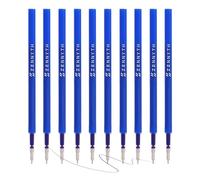 MengRan Recambios de tinta de gel de 4.3 pulgadas para bolígrafos de clic, punta fina de 0.5 mm, tinta de secado rápido, compatible con Pilot G2 (recambios de tinta de gel original, 10 unidades, tinta