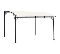 Mengtu - Carpa independiente para jardín, cenador con techo, protección solar, resistente a la intemperie, carpa para fiestas, pérgola, 3 x 3 x 2,55 m, color crema, muebles de jardín