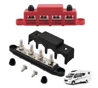 Menibeuty Bloque De Terminalese 12 V, 1 Juego, Bloque Distribución, Barra Colectora, Bloque Terminales, Fijación Batería, 12-48 V, Conector Universal Camión, Colectora De 100 A - Distribución Coche