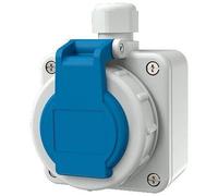 Mennekes 16A2P+E 230V 10863, caja de pared Schuko DWD AP, color azul