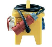 MENNEKES 70351, conector CEE 7/4, 5 polos, color amarillo, con carcasa de goma, grado de protección IP44, 400 V