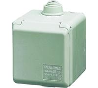 Mennekes AP, enchufe para tomas de corriente CEE-W, Cepex, 16A, 5 polos, 400V, e protección 6h, IP44, color gris claro, 1 unidad.